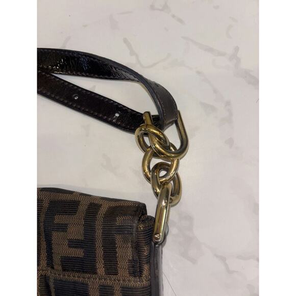 Fendi Brown Zucca Shoulder Bag - Good Condition - Picture 6 of 7